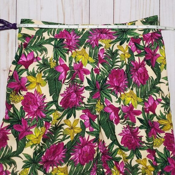 H&M tropical beach pants floral viscose joggers with pockets 6 - Picture 7 of 7